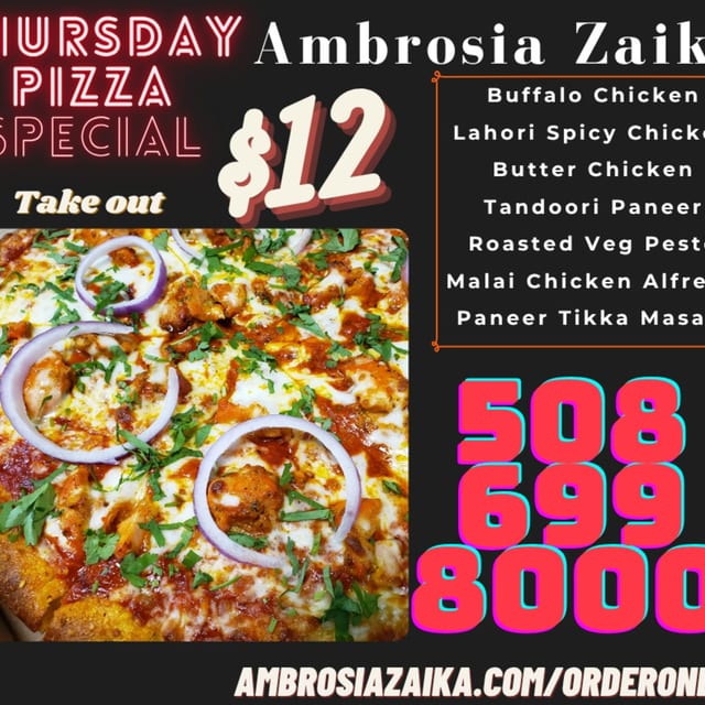 Thursday Pizza Special $12